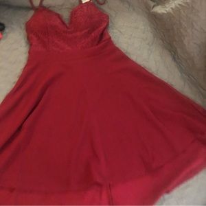 Burgundy almost famous dress from Francesca’s.